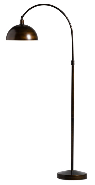62.75\" Bean Bronze Metal Floor Lamp with Adjustable Lamp Head