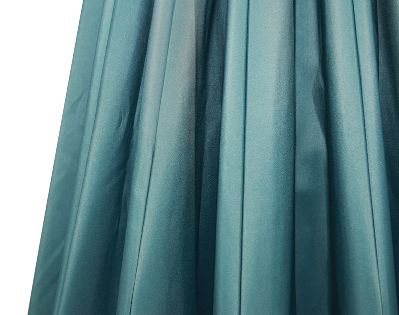 Shanghai Outdoor Patio Umbrella with Base - 114\" W x 75\"H, Weather Resistant Aluminum & Fibreglass, Hand Crank, Water/Sand Fill Attachable Base - Aqua