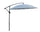 ["Shanghai Outdoor Patio Umbrella - 114##PACKAGEDETAILSquot; W x 75##PACKAGEDETAILSquot;H, Weather Resistant Aluminum & Fibreglass, Hand Crank - Grey"]