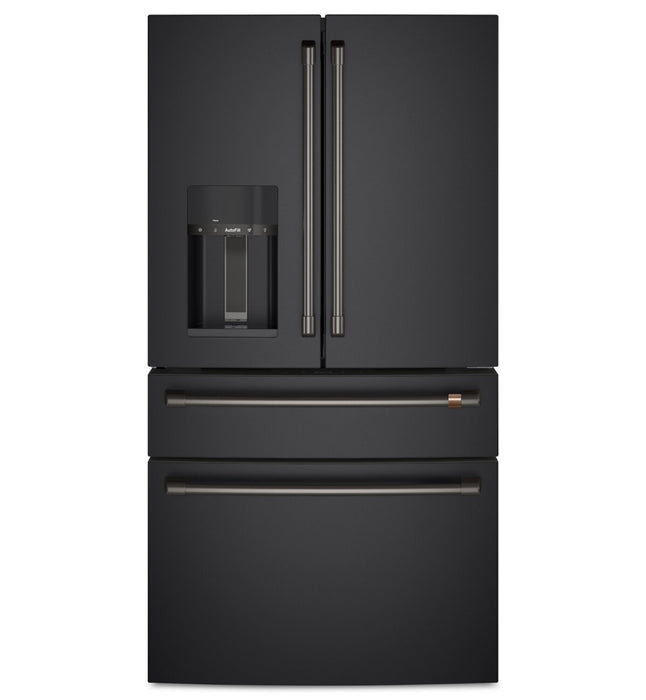 Café 4-Piece Brushed Black Handle Kit for French-Door Refrigerator - CXQB4H4PNBT