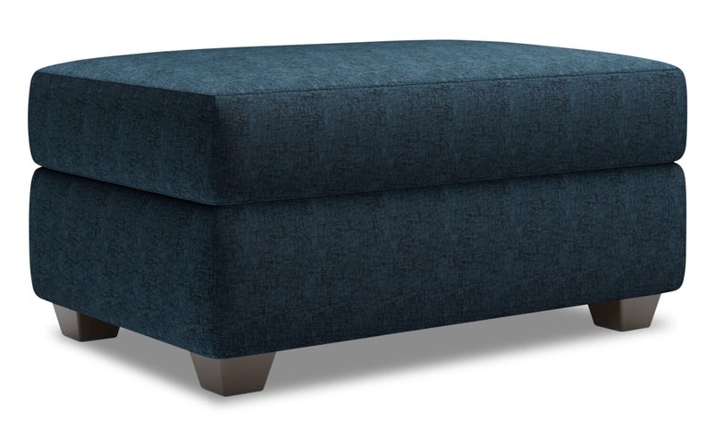 Made in Canada Customizable Sofa Lab The Trunk 39\" Chenille Fabric Storage Ottoman - Luxury Indigo Blue