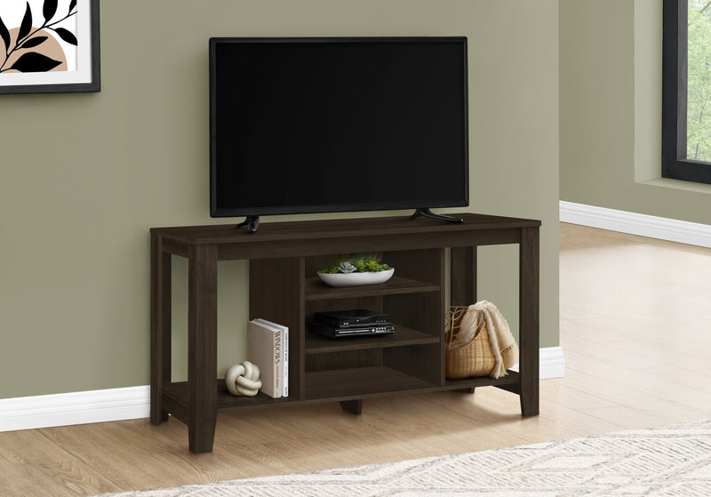 Raya 48\" TV Stand with Storage and Cable Management for TVs up to 55\"- Espresso