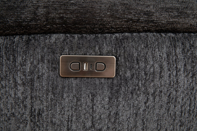 Atlantis 38\" Fabric Zero Gravity Power Reclining Chair - Dark Grey