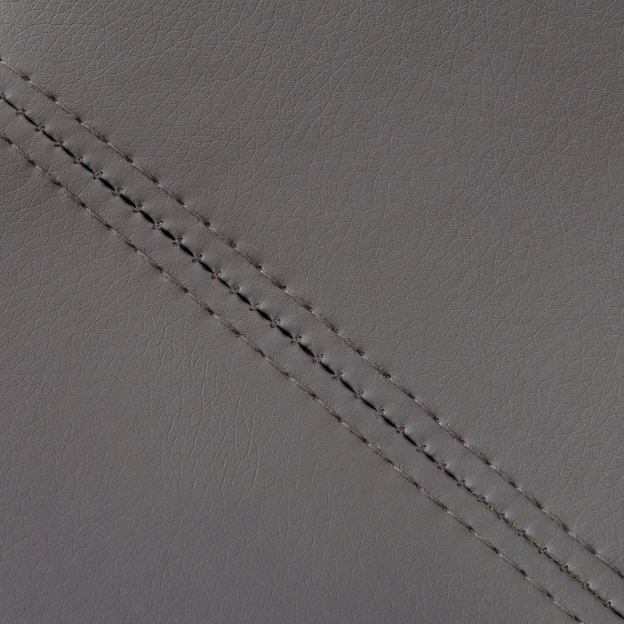 Cole Barstool with Vegan Leather Fabric, Metal - Grey