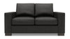 Made in Canada Customizable Sofa Lab Track  62\" Linen-Look Fabric Loveseat with Track Arms - Luna Kohl Grey
