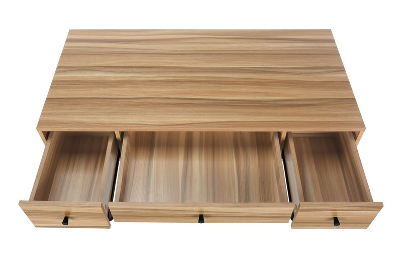 Shia 47.25\" Office Desk with 3-Drawers - Natural