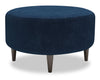 Made in Canada Customizable Sofa Lab The Curve 31\" Velvet Fabric Ottoman - Royal Blue