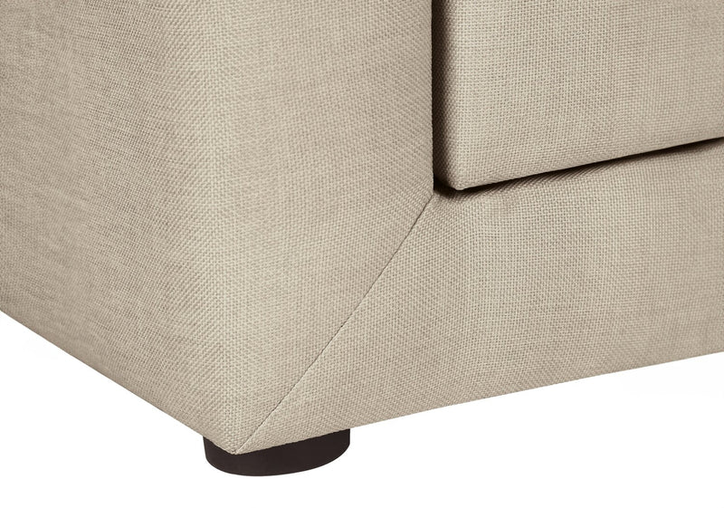 Zara Upholstered Bedside 2-Drawer Nightstand, 20.5\"W x 20.75\"H - Beige