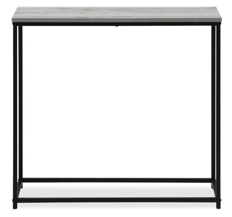 Alma 31.5\" Modern Sofa Table - Grey with Black Metal Frame
