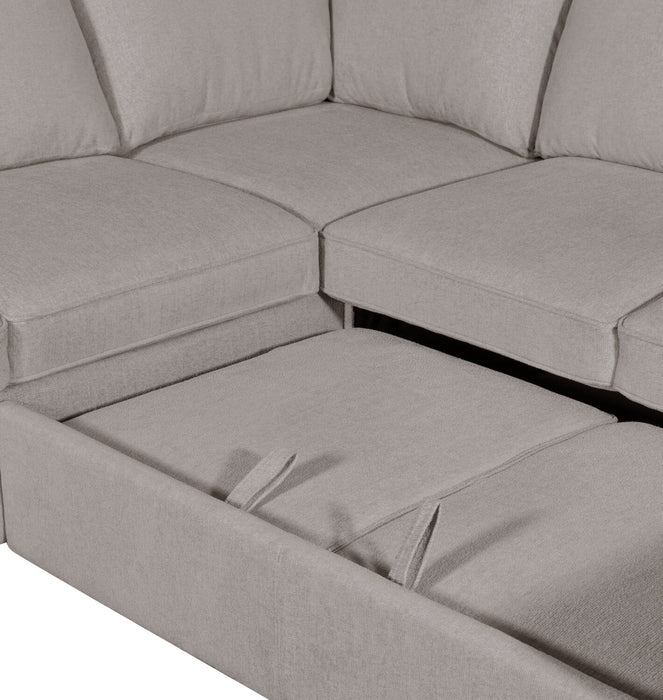 Scott Living Haven 2-Piece Right-Facing Chenille Fabric Sleeper Sectional - Grey