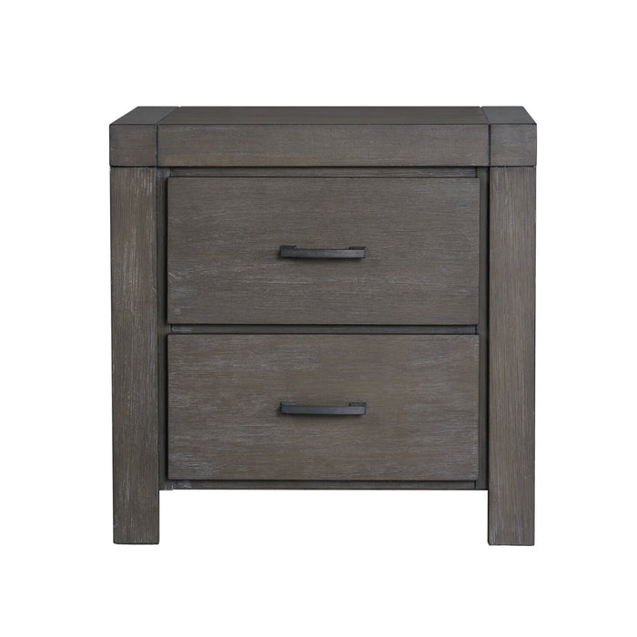 Koda 6pc Bedroom Set with Storage Bed, Dresser, Mirror & Nightstand, Wooden, Grey - Queen Size