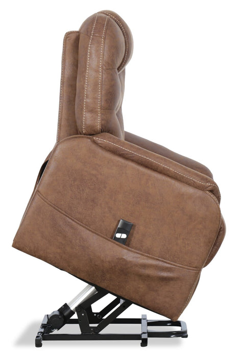 Landon 34\" Microfibre Power Lift Reclining Chair - Brown