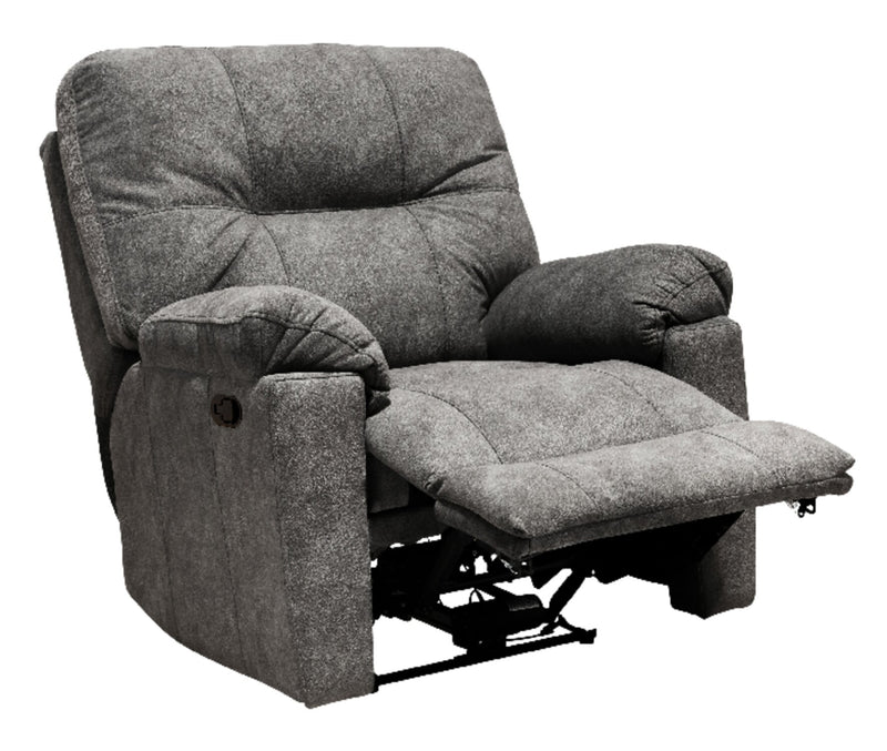 Made in Canada Gybson 38\" Fabric Glider Reclining Chair - Grey