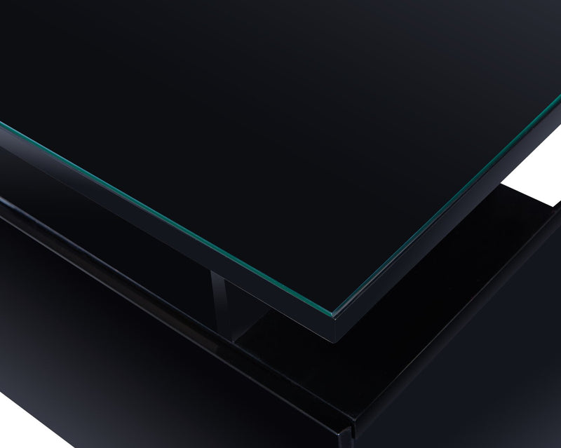 Adam 68\" Modern TV Stand with Storage and Cable Management for TVs up to 75\"- Black