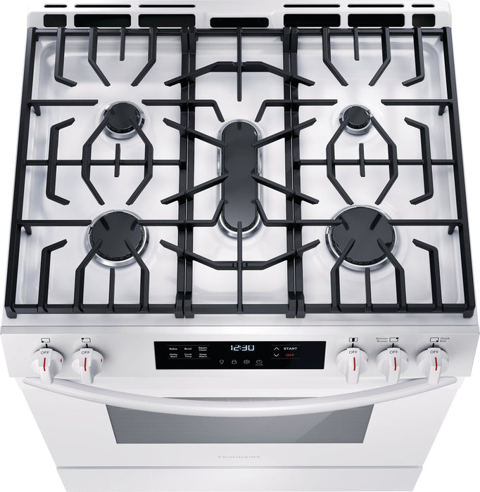 Frigidaire 5.1 Cu. Ft. Gas Range With Quick Preheat and Five Burner Cooktop - White - FCFG3062AW