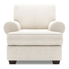 Made in Canada Sofa Lab Customizable Roll 42\" Chenille Fabric Chair with Rolled Arms - Luxury Sand Beige