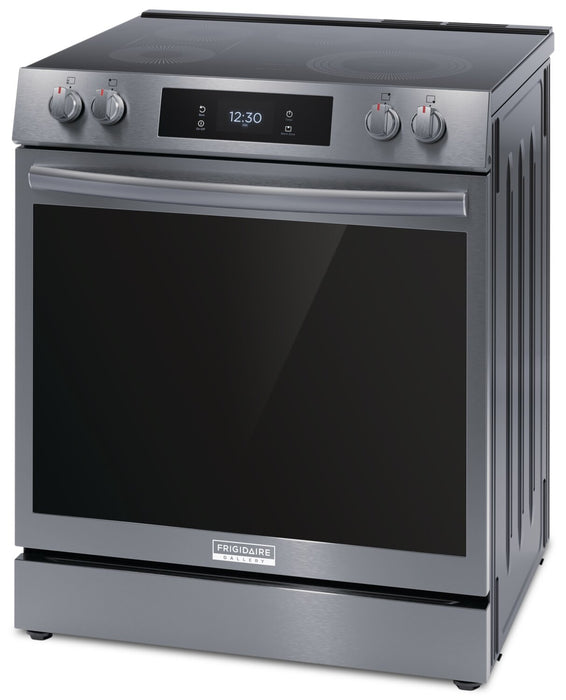 Frigidaire Gallery 6.2 Cu. Ft. Electric Range With Total Convection and Air Fry - Smudge-Proof® Black Stainless Steel - GCFE306CBD