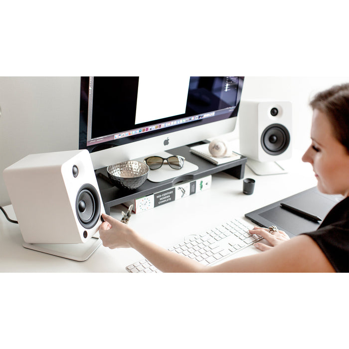 Kanto S4 Desktop Speaker Stands for Midsize Speakers, White