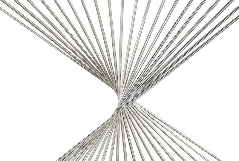 Andreas 47\" Modern Glass Top Sofa Table - Silver with Chrome Metal Base