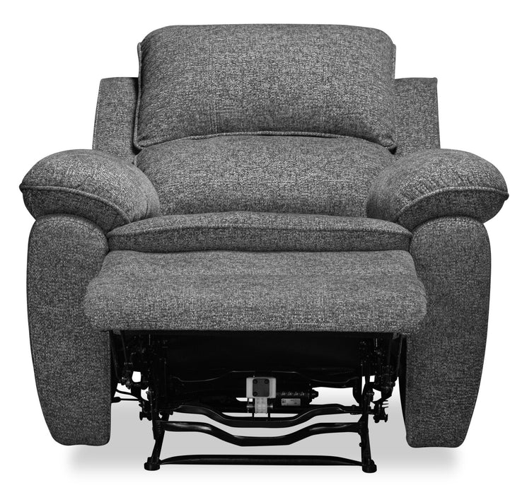 Chandler 37\" Chenille Fabric Power Reclining Chair - Grey