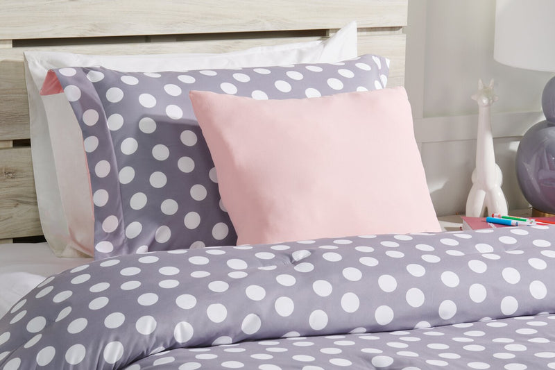 Portia 3-Piece Twin Comforter Set - Grey