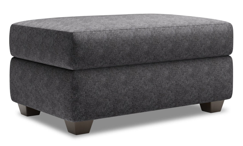 Made in Canada Customizable Sofa Lab The Trunk 39\" Chenille Fabric Storage Ottoman - Luxury Charcoal Grey