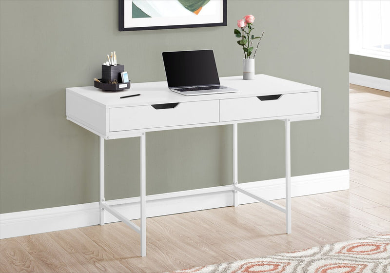 Butler 47.25\" Office Desk with 2-Drawers - White