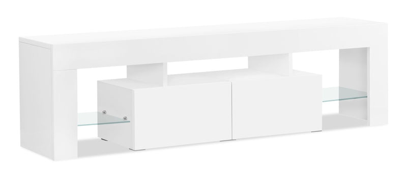 Maggie 63\" Modern TV Stand with Storage and Cable Management for TVs up to 70\"- White