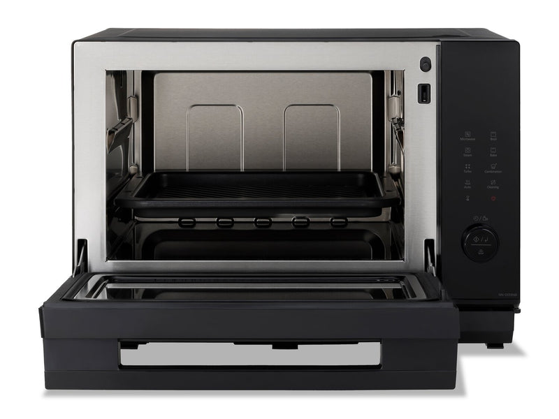 Panasonic 1 Cu. Ft. Countertop Microwave with Combination Steam Oven and Large Area Flat Cavity - Black - NNDS59NB