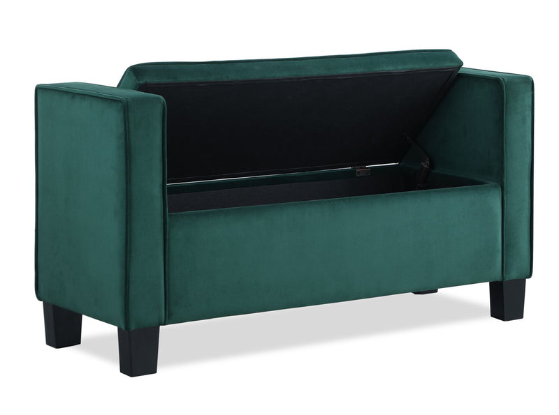 Octavia 53.25\" Storage Bench - Green Velvet
