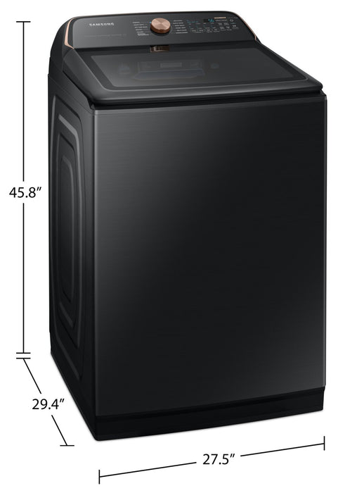 Samsung 6.2 Cu. Ft. Top-Load High-Efficiency Washer - Black Stainless Steel - WA54CG7550AVA4