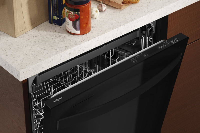 Whirlpool 24\" 47 dBA Built-In Top-Control Dishwasher with Third Rack - Black - WDT750SAKB