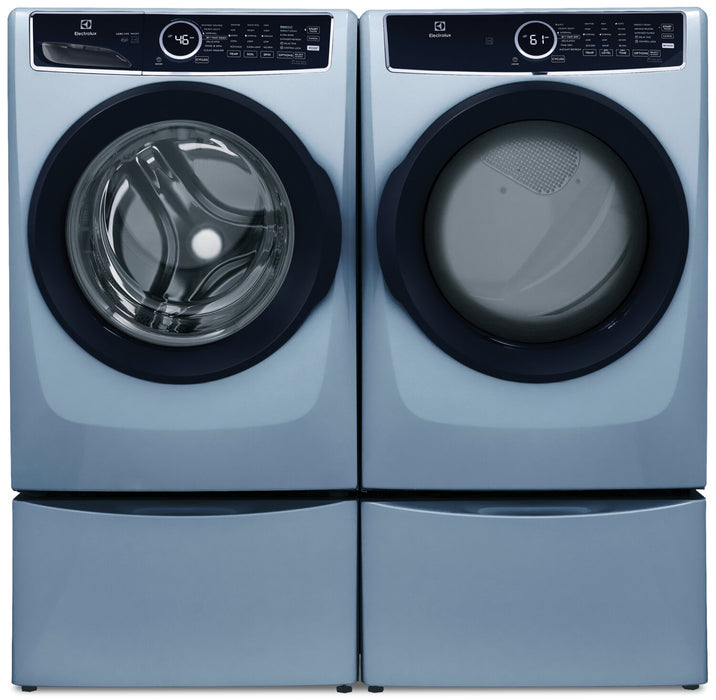 Electrolux 5.2 Cu. Ft. Front-Load Washer and 8 Cu. Ft. Gas Dryer - Glacier Blue