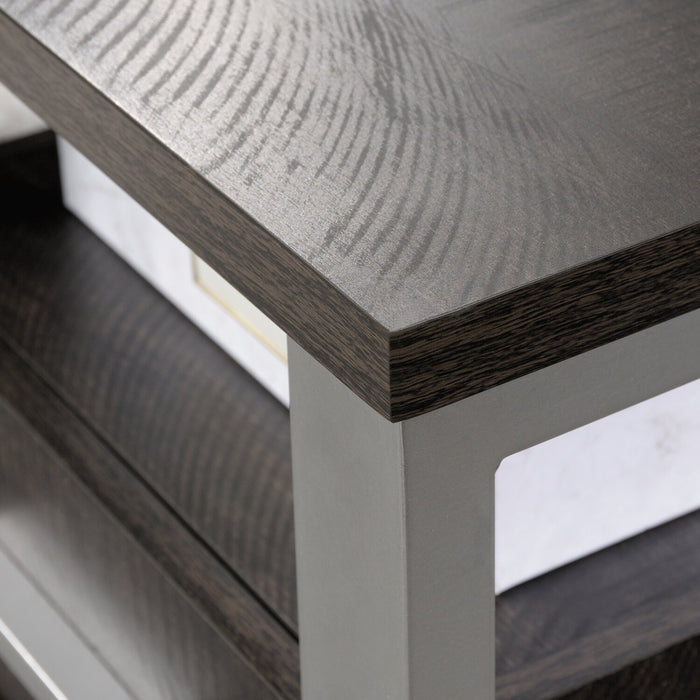 Rayna 59.84\" L-Shaped Office Desk with 2-Drawers - Blade Walnut