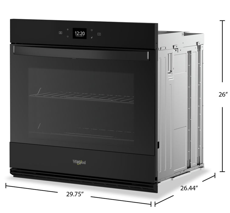 Whirlpool 30\" 5 Cu. Ft. Electric Single Wall Oven with Air Fry - Black - WOES5030LB