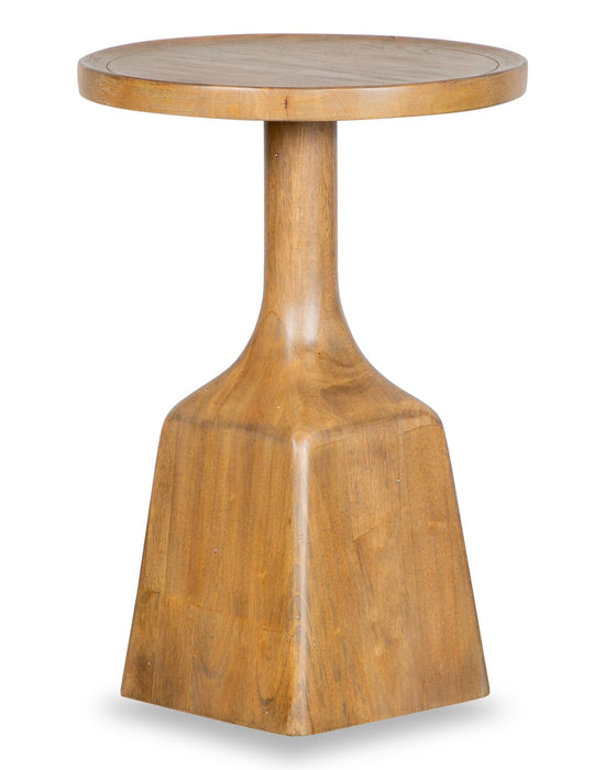 Rhett 18\" Modern Round End Table - Light Brown Oak
