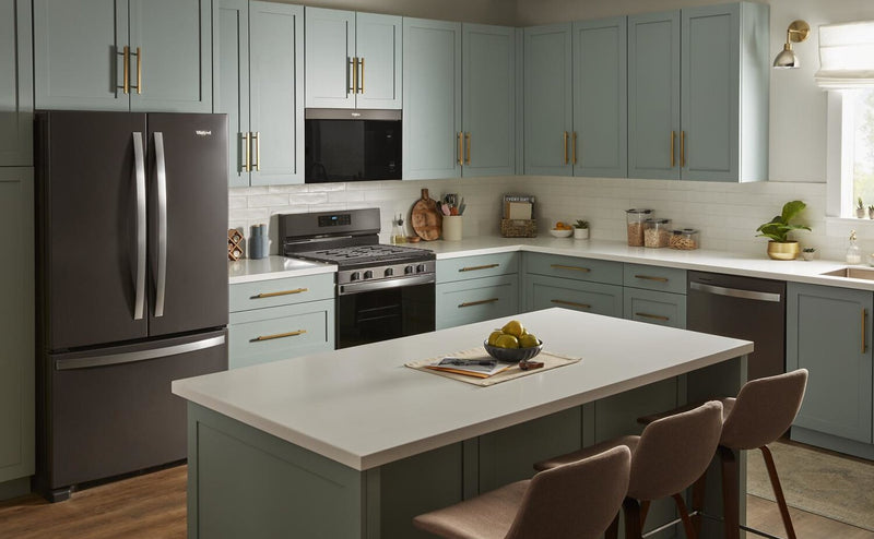 Whirlpool 1.1 Cu. Ft. Flush Over-the-Range Microwave with 900 Watts Cooking - Black Stainless - YWMMF5930PV