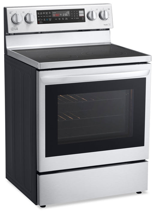 LG 6.3 Cu. Ft. Smart Electric Range with Air Fry and True Convection - Smudge Proof Stainless Steel - LREL6325F