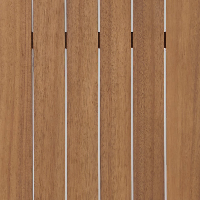 Bern Outdoor Patio Bench - 46\"W, Acacia Wood & Polyrethane Finish - Natural