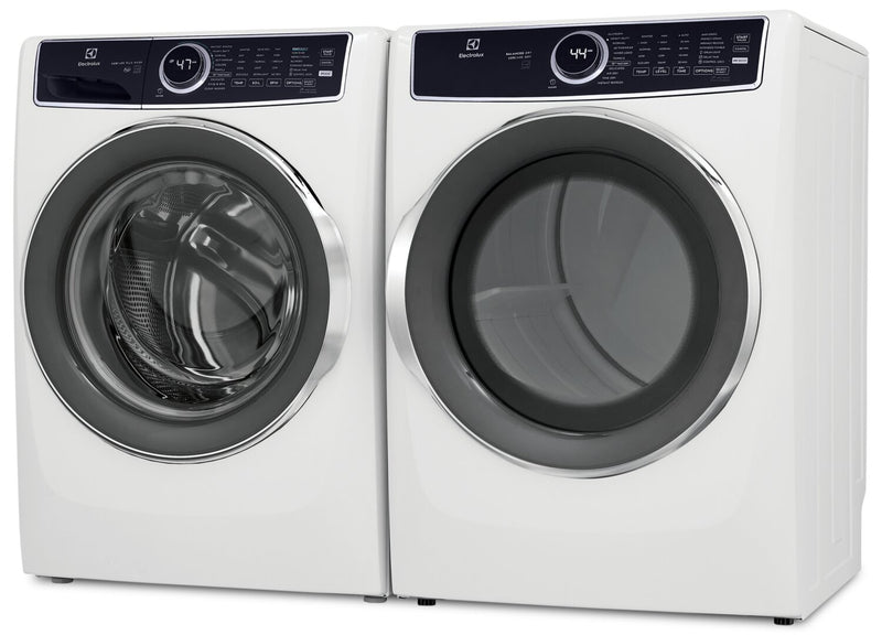 Electrolux 5.2 Cu. Ft. Front-Load Washer and 8 Cu. Ft. Gas Dryer - White