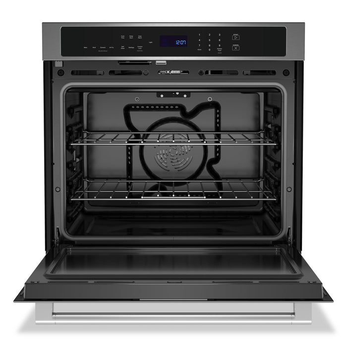 Maytag 30\" 5 Cu. Ft. Electric Single Wall Oven with True Convection - Fingerprint Resistant Stainless Steel - MOES6030LZ