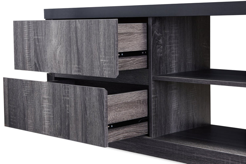 Rhys 70\" Modern TV Stand with Mount, Storage and Cable Management for TVs up to 80\"- Distressed Grey