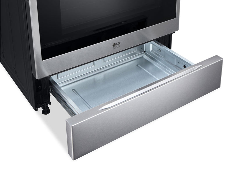 LG Studio 6.3 Cu. Ft. Smart Gas Range with Instaview & Air Fry - Smudge Proof Stainless Steel - LSGS6338F