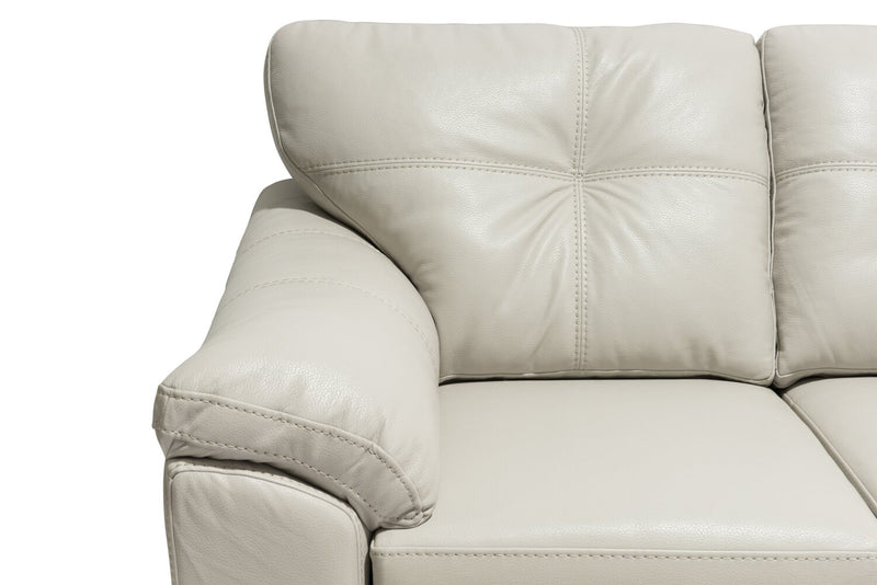 Made in Canada Addison 2-Piece Right-Facing Leather-Look Fabric Sectional with Removable Seat Cushions - Beige