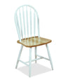 ["Hana Dining Chair, Wood, Slat-Back - Two Tone White & Natural"]