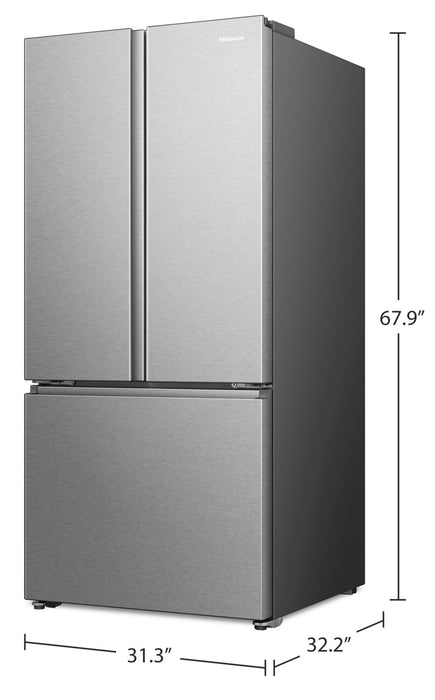 Hisense 31.3\" 22.1 Cu. Ft. French-Door Refrigerator - Stainless Steel - RF22B3FSE