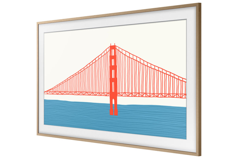 Samsung Customizable Bezel for 55\" The Frame TV - Modern Teak