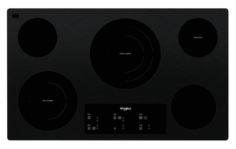 Whirlpool 36\" 5-Element Electric Cooktop - Black - WCE97US6KB