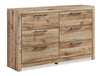 ["Derekson Bedroom 6-Drawer Dresser, 58.7\"W x 36.4\"H - Natural"]