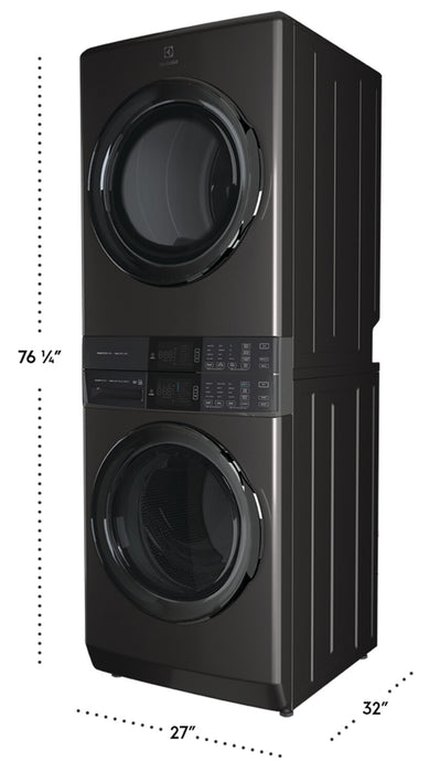 Electrolux 5.2/8.0 Cu. Ft. Front-Load Steam Laundry Tower - Titanium - ELTE760CAT